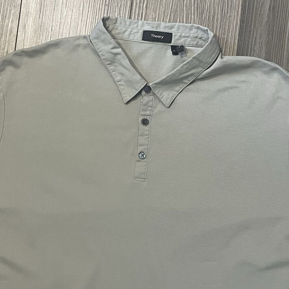 Theory Polo Shirt Men's XXL Gray Golf Outdoor Lightweight Casual Short Sleeve